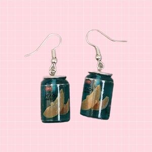 Handmade Melon Soda Can Earrings